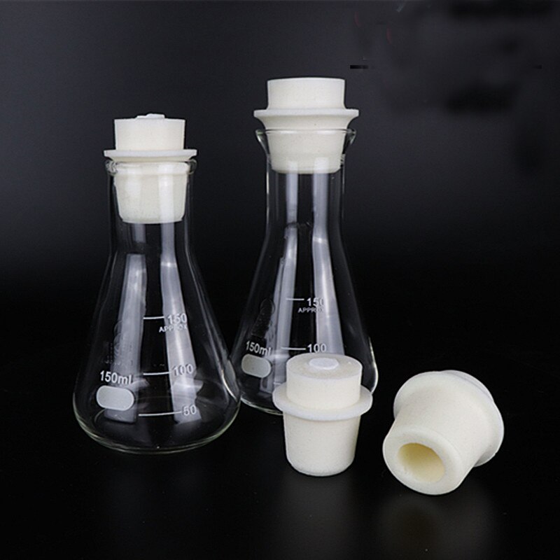 Linyeyue 50ml glas konisk kolv kemi erlenmeyer kolv borsilikatglas hög temperaturbeständighet laboratorieutrustning