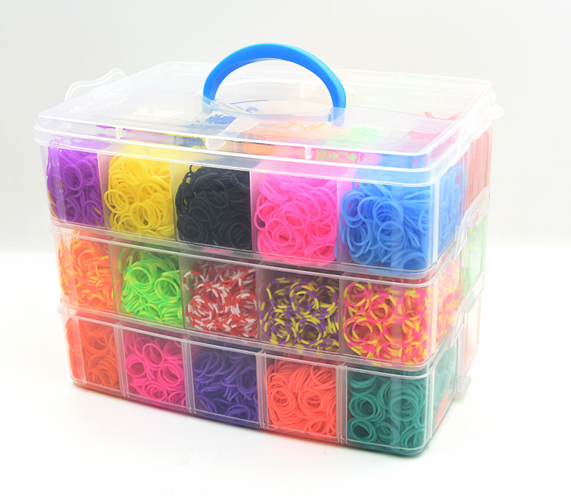 Box Packed! Rubber Bands Weaving Set DIY Toys Loom Craft Kid Bracelet Braid Silicone Elastic Weave Bands for Girls