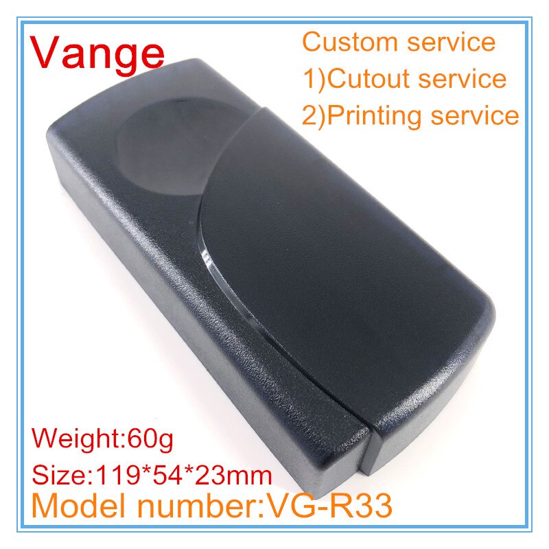 2pcs/lot molding extrusion junction box IP54 ABS plastic diy enclosure case 119*54*23mm for door access controller