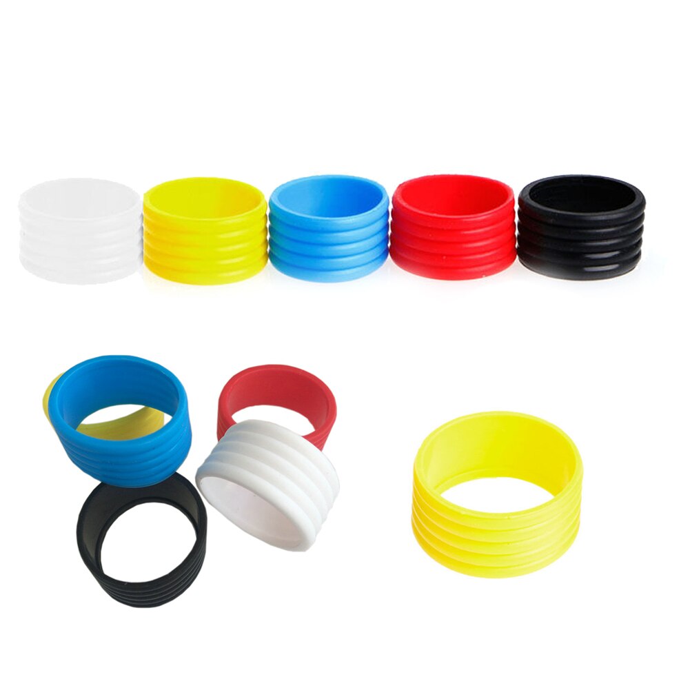 5 pièces Sport Badminton raquette poignée anneau en caoutchouc extensible Tennis raquette bande surgrips protecteur Fix Ring