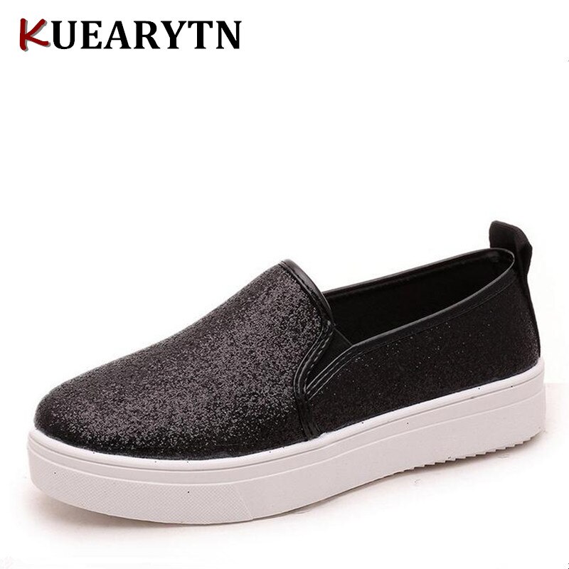 women's shoes muffins with thick-soled feet casual shoes a pedal flash sequins canvas shoes A157