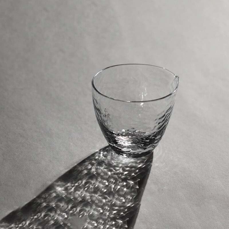 Enkel värmebeständig rättvis tekopp utsökt handgjord transparent tekopp kung fu tekopp japansk ceremoni tekopp