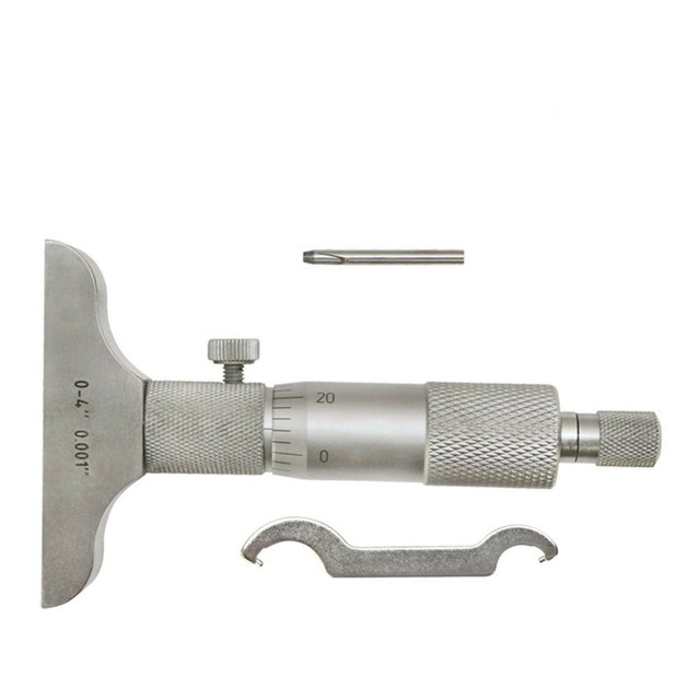 0-6inch Depth Micrometer Precision 0.01mm Depth Micrometer Measuring Instruments Caliper Tool Car Paint Thickness Gauge Tester: 0 25