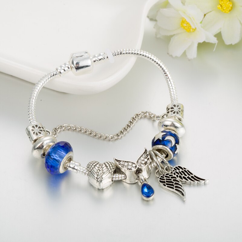 Viovia bedelarmband bangles kralen van veren vleugel voor vrouwen bransoletki damskie fit originele armbanden pulseira  b19055