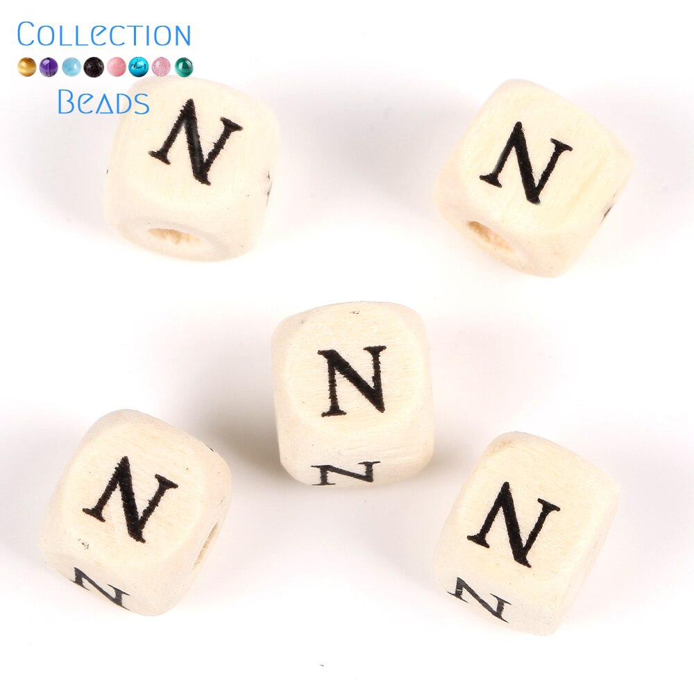 50-200 Uds. Cuentas de alfabeto con letras de madera mezcladas naturales, cuentas espaciadoras sueltas para pulsera DIY, fabricación de joyas, accesorios hechos a mano