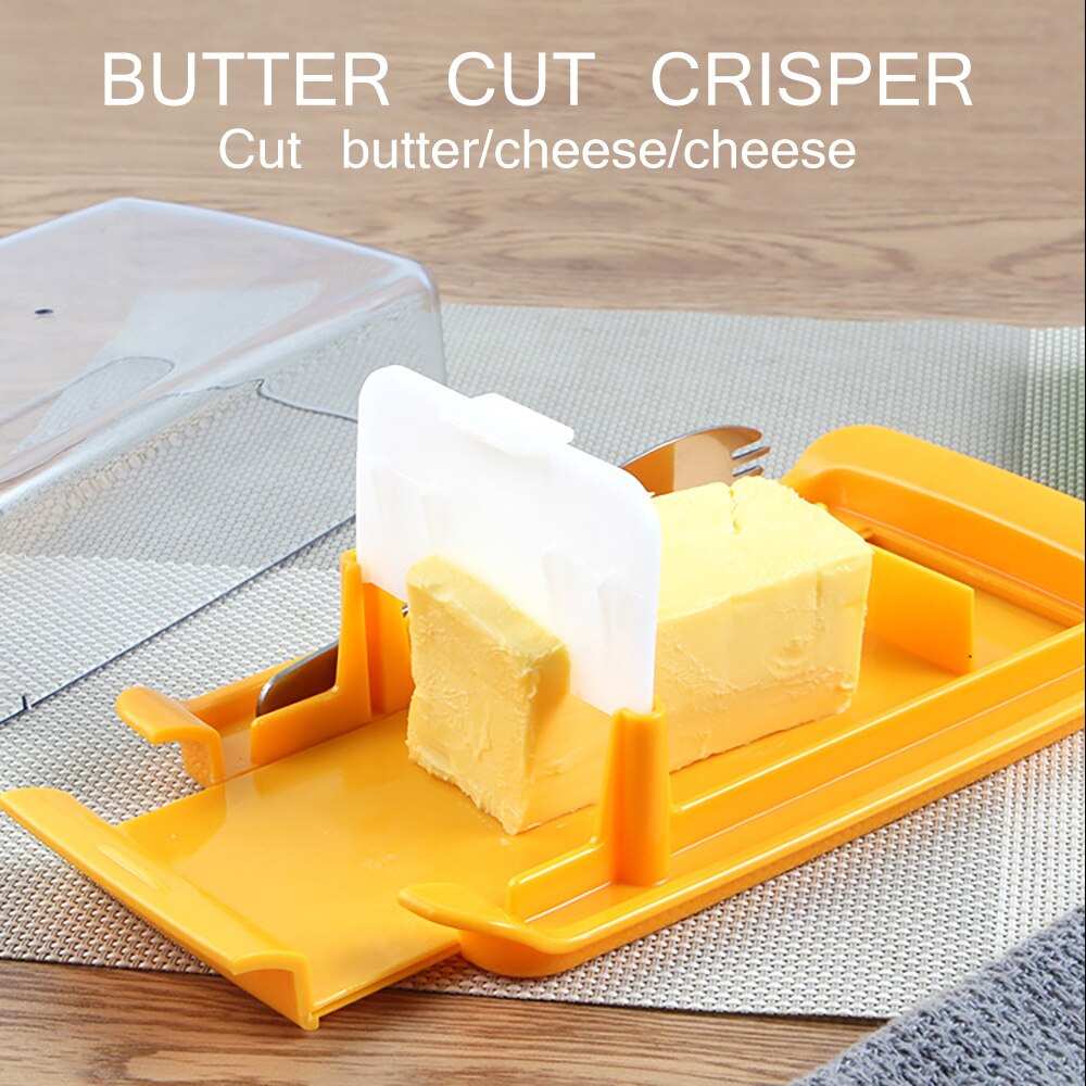 1 Set Household Butter Box For Cutting Vegetables Rectangular Container With Lid Portable Sealed Storage Dish Cheese Practical