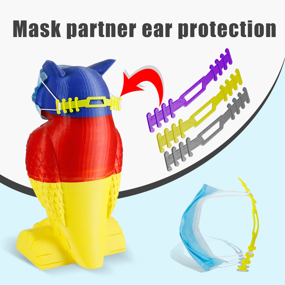 5 Pcs 3D Gedrukt Masker Strap Extender Size Aanpassing Gesp 5 Pcs Vierde Versnelling Verstelbare Anti-Slip Masker Oor grips Extension Haak