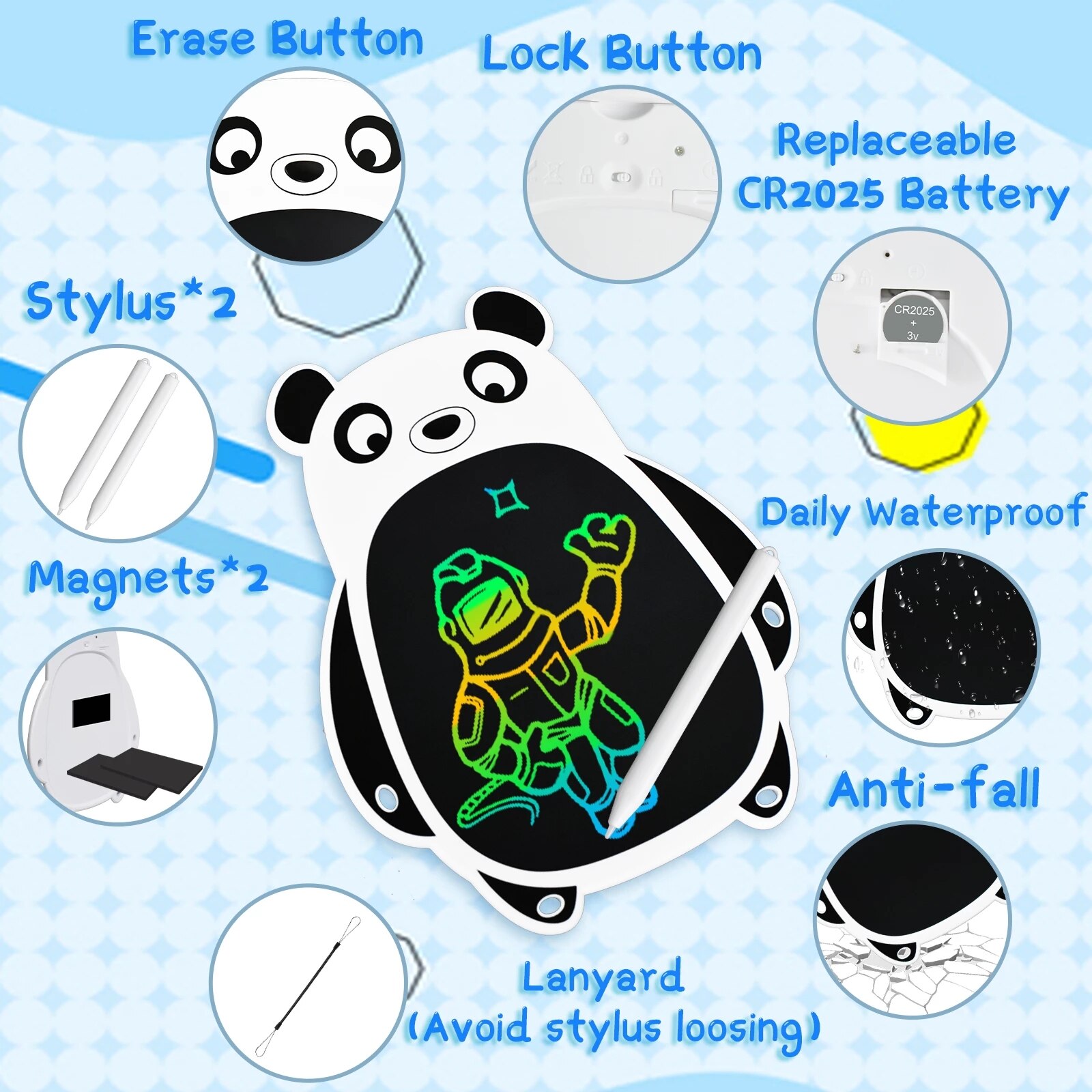 LCD Writing Board 8.5 inch Cartoon Drawing Tablet Digital Graphic Drawing Board Kids Handwrinting Tablet for home Online Class