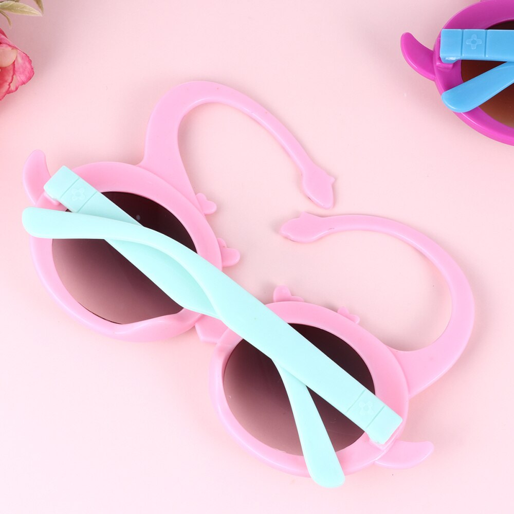 2pcs Long Neck Dinosaurs Sunglasses Cartoon Party Prop Eye Glasses Funny Cosplay Glasses Party Supplies (Red, Yellow)