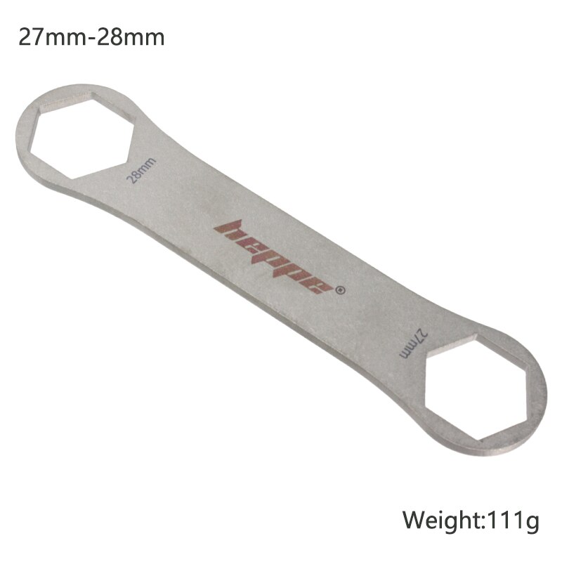 HEPPE Fahrrad Gabel Schulter Schlüssel Fahrrad Gabel Reparatur Werkzeug Gabel Kappe Schlüssel 8-12T/24/26/27/28/30/32mm für XCR XCT XCM ST RST: 27-28mm