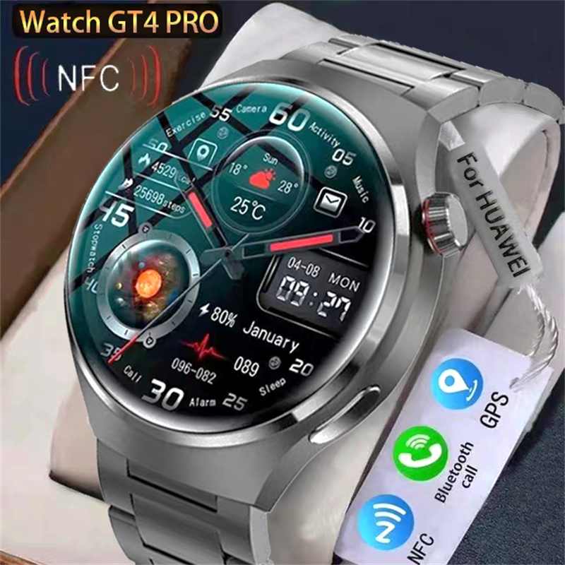 Huawei-Montre connectée GT4 Pro pour homme, GPS, NDavid, écran AMOLED 360x360, fréquence cardiaque, appel Bluetooth, étanche IP68, 2024