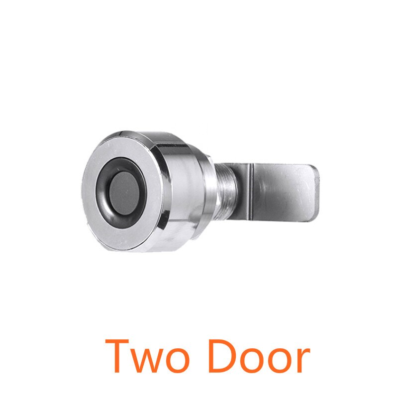 1PC Keyless Mini Fingerprint Cabinet Lock Biometric Electric Lock 20 USERS One-touch Security Smart Lock For Cabinet Drawer Safe: Two Door