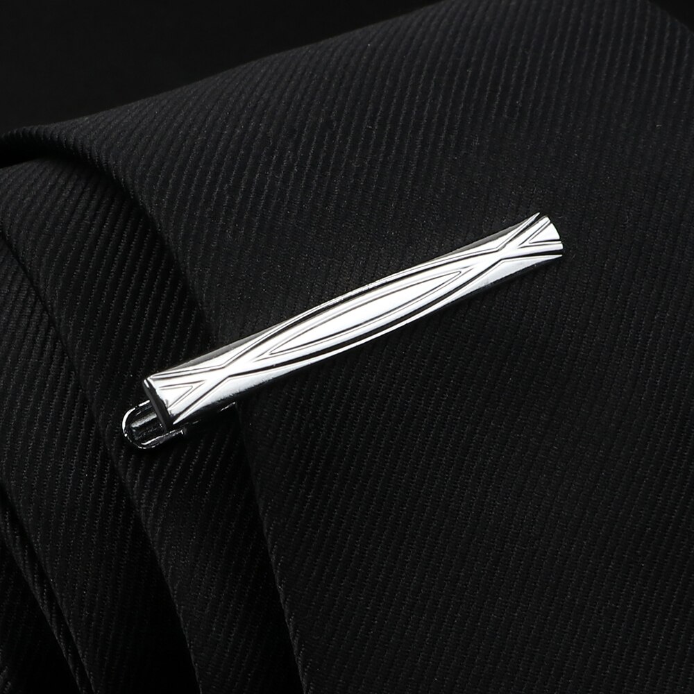 Fermacravatta da uomo in acciaio inossidabile cromato lucido gioielli cravatta Clip Pin chiusura morsetto fascino creativo fermacravatta accessori da sposa: A11-5