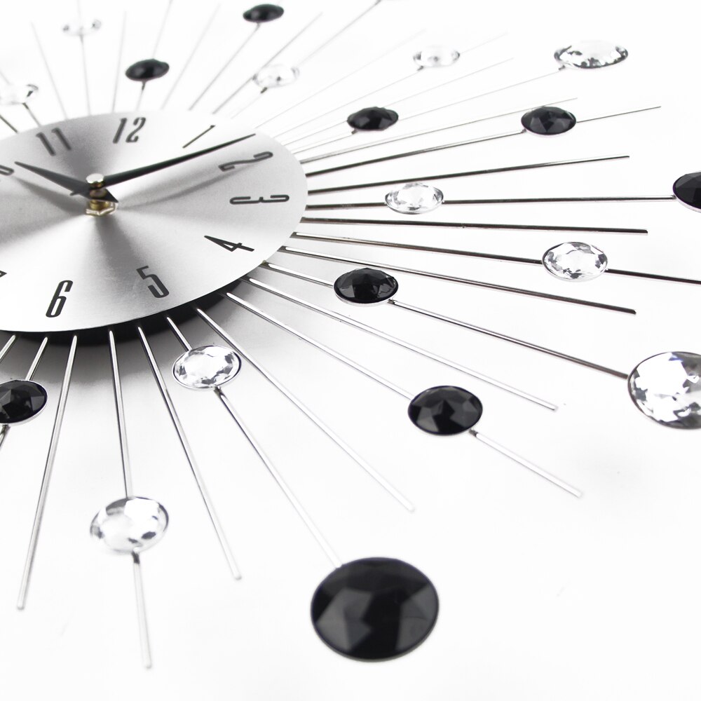 Arrivals Metal Wall Clocks Diamond Large Wall Clock Modern Abstract Home Decor For Living Room