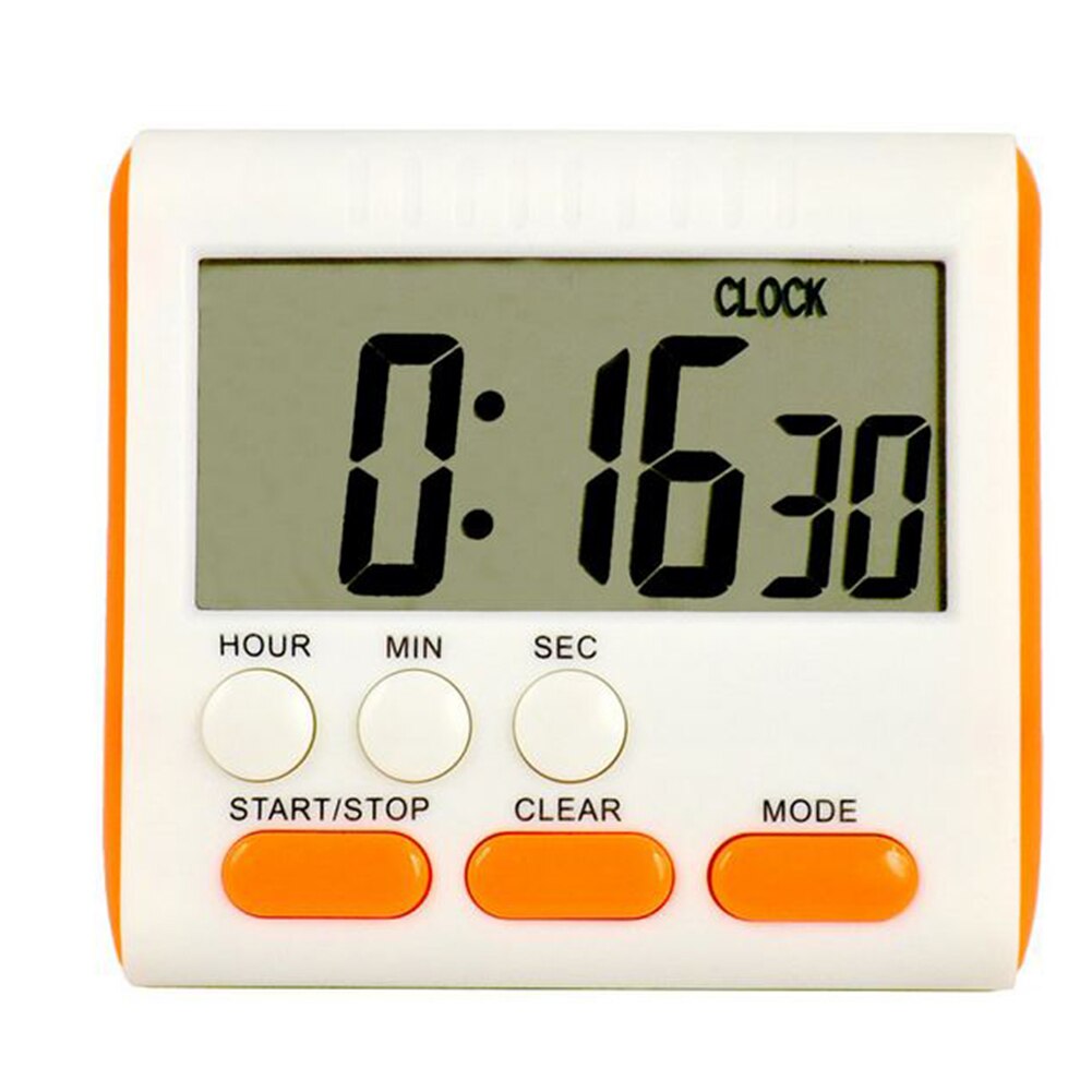 Colors LCD Digital Kitchen Cooking Timer Count Down Up Clock Loud Alarm Magnetic: Orange
