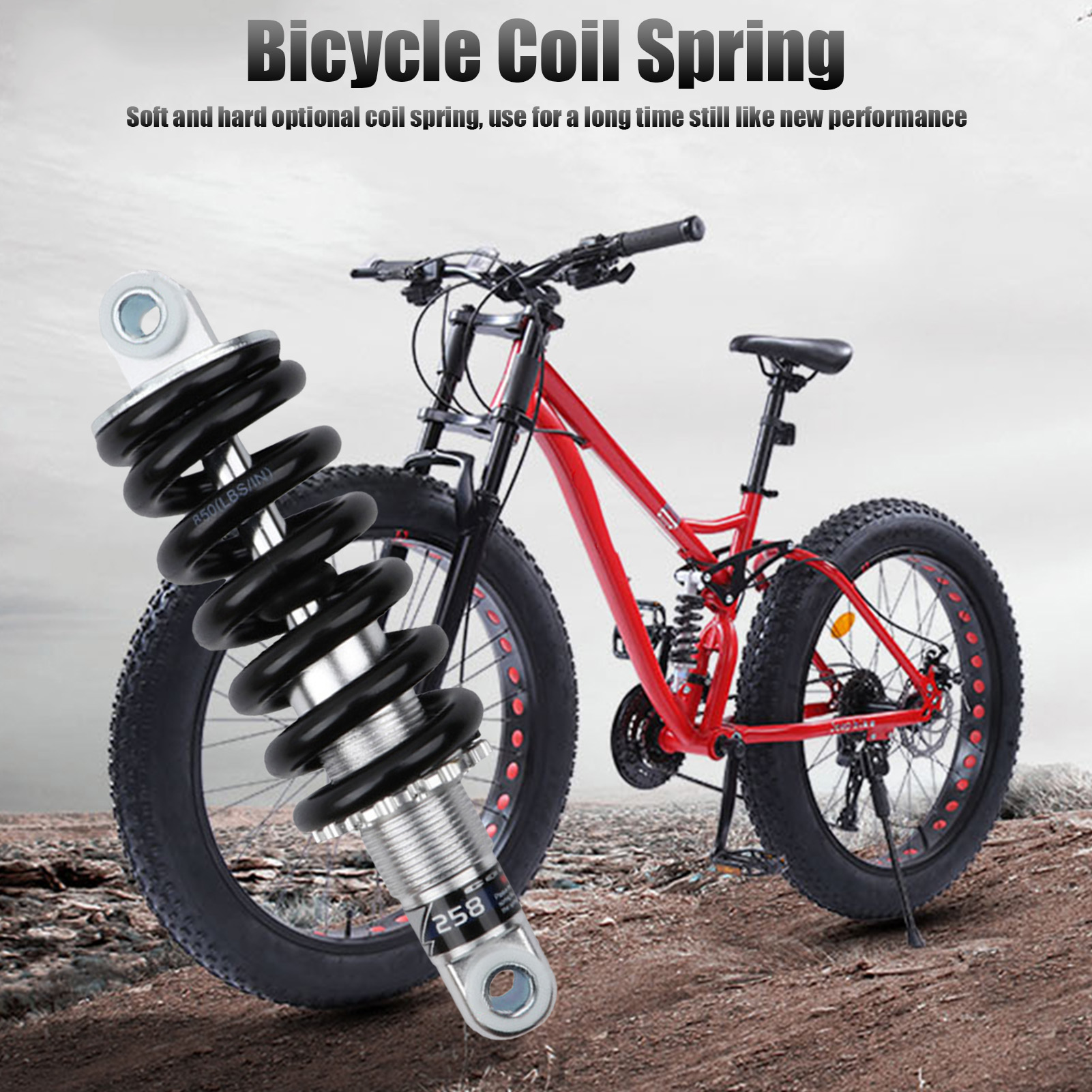 Amortiguadores de resorte KS-258 para bicicleta de montaña, accesorios de alta resistencia para ciclismo