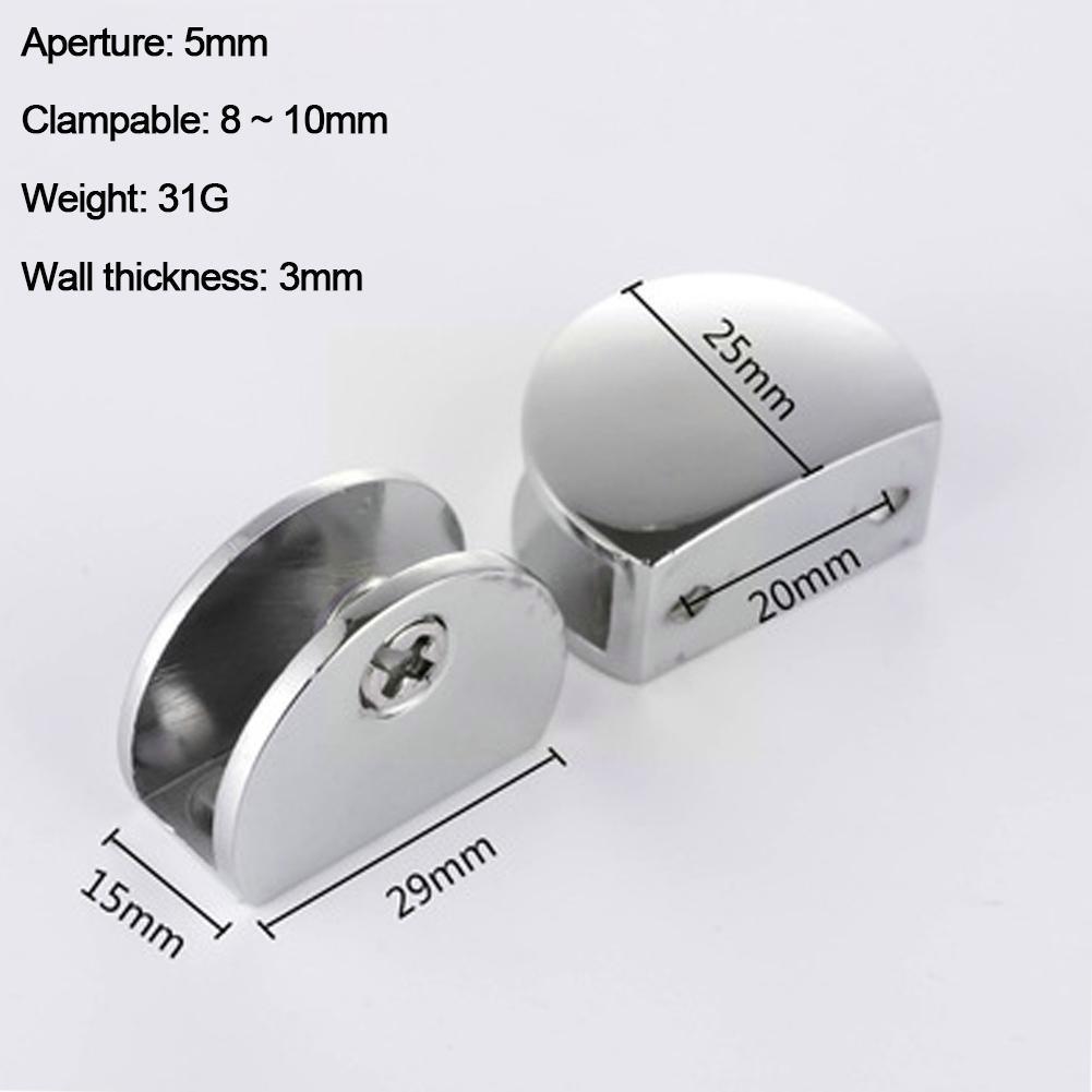 Glass Shelf Clamp Bracket Flat Round Holder Clamps Bracket Shelves Support Corner Bracket Clips For Window Balustrade Handr W1X4