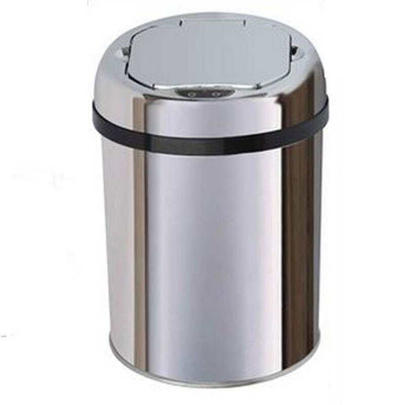 3 Liter Sensor Stainless Steel Dustbin Automatic Garbage Trash Can Waste bin Ash-bin Round Shape
