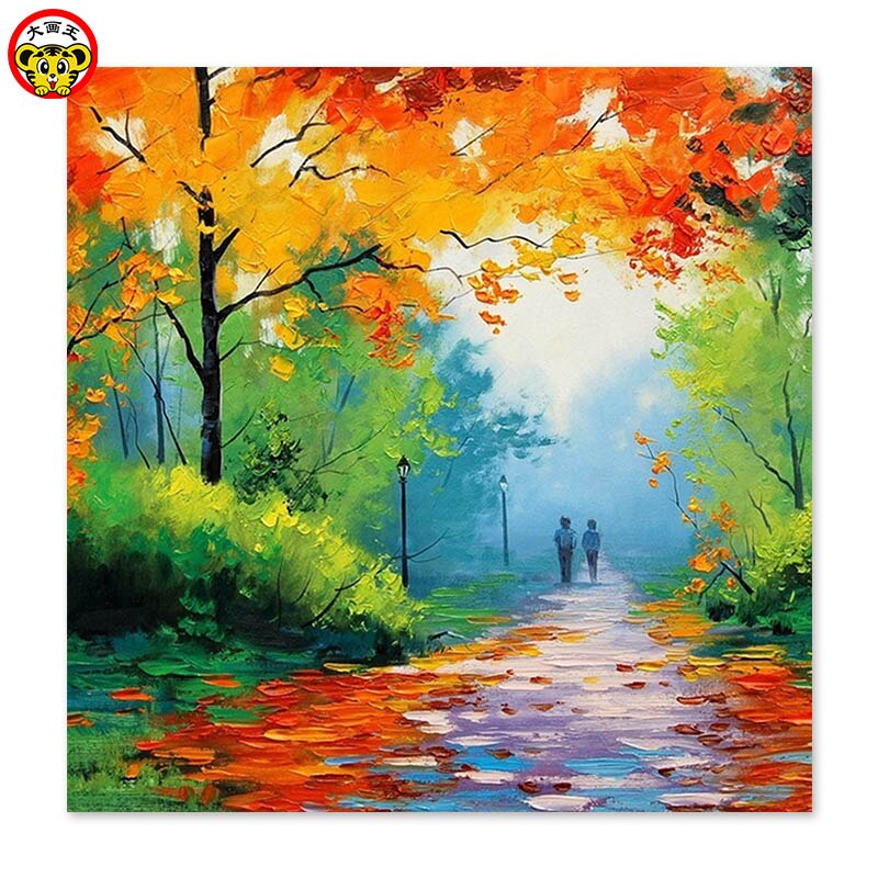 painting by numbers art paint by number Famous Abstract Autumn trees fall autumn trees Draw on: 50x50No frame