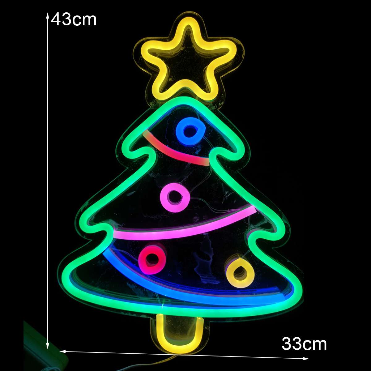 Neon lampor led neon skylt ljus julgran glass neon lampa för öl bar hem fest sovrum dekoration jul