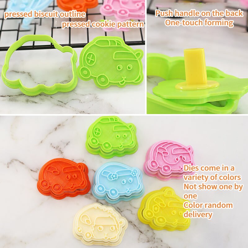 Baking Mold Japanese Animation Guinea Pig Car Pastry Biscuit Mold Stereo Carrot Cookie Fondant Cutting Mold Baby's Kitchen Tool