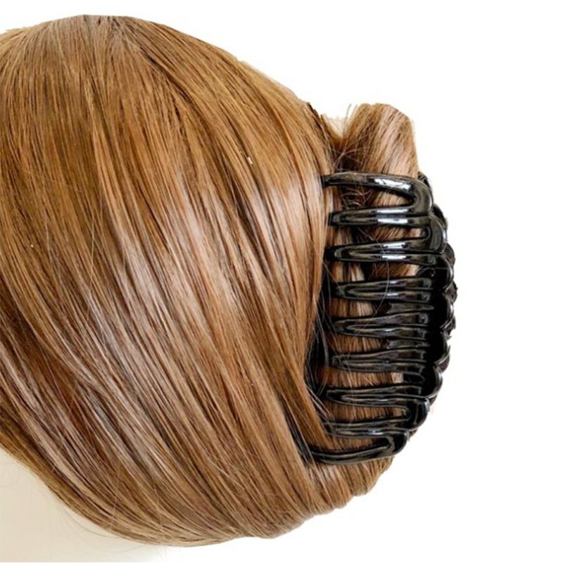 Pinza grande y gruesa para el pelo Jumbo para mujer, pinza negra para cola de caballo, abrazadera geométrica Simple, resorte de ducha de baño, pinza de plátano, 12cm