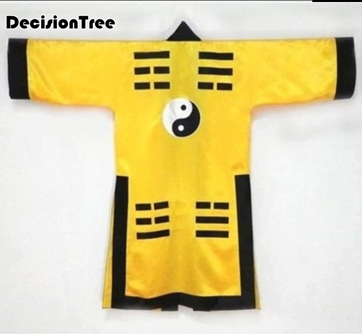 unisex taoism robe tai uniforms taoist kung fu clothing dobok summer&amp;spring garments suits yellow