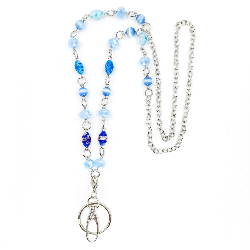 Beads Lanyards Badge Lanyards with ID Holder Keychain Holder Necklace Lanyards for Women Girl: LA189