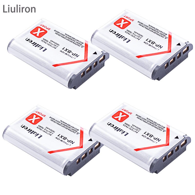 5x Bateria NP-BX1 NPBX1 np bx1 batería para Sony DSC-RX100 DSC-WX500 HX300 WX300 HDR AS100v AS200V AS15 AS30V AS300 M3 M2 HX60: 4battery