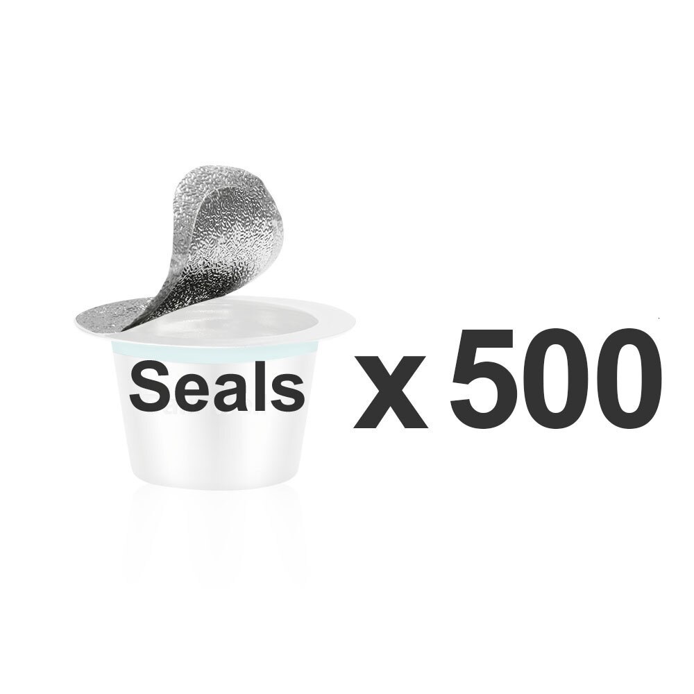 10 Pods 100 Seals Rvs Nesspreso Hervulbare Capsulas Nespresso Capsule Peulen Herbruikbare Nespresso Koffie Filters: 500PCS x Seals