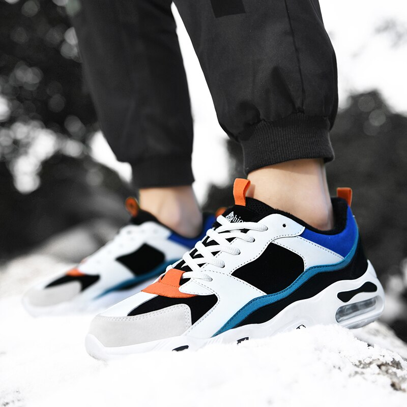 Winter plus fluwelen heren casual schoenen outdoor lage schoenen sportschoenen warme heren sportschoenen slijtvaste herenschoenen