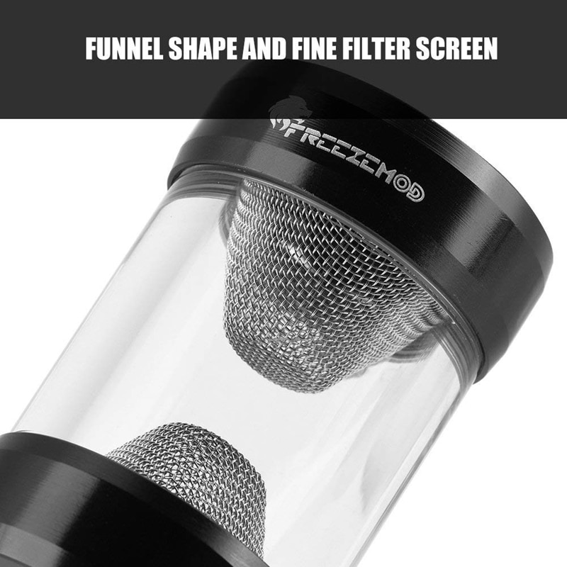 Freezemod glq -jx1 g1 / 4 tommer sølvfarvet vandkølingssystem dobbelt indvendigt gevind filtre 0.15mm mesh computer vandkøler tilbehør