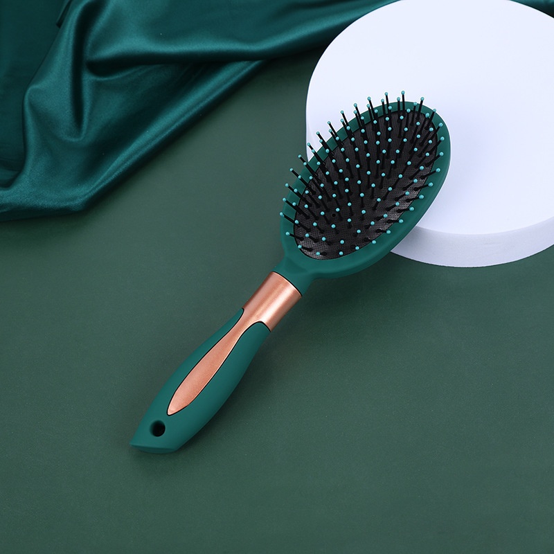 Barber Haar Bürste Anti Statische Massage Oval Kamm Mit Silikon Kissen Basis Entwirren Pinsel Runde Haar Pinsel Vent Haar Pinsel: Rot