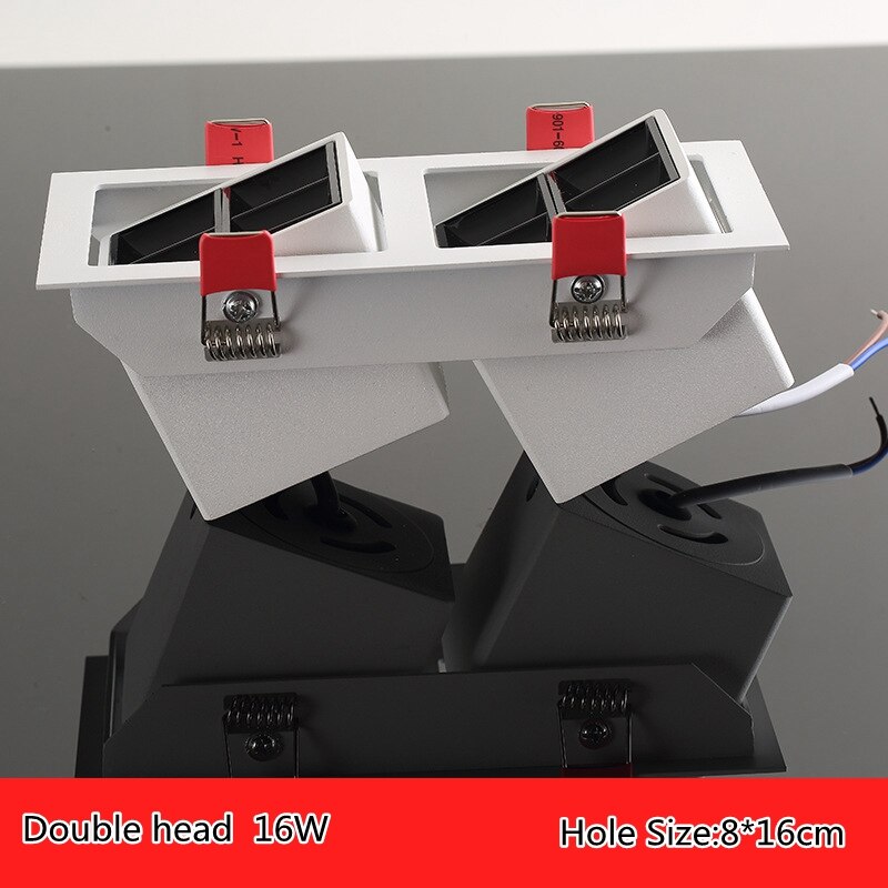 LED Square Recessed Spotlight 8w16w24w Single Head Double Head Three Head Ceiling Downlight AC110V/120V/130V/220V/230V/240V