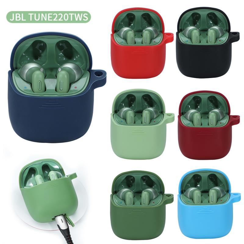 Anti-fall Silicone Earphone Case Protective Cover Shell for JBL jbl tune 220TWS Wireless Bluetooth Earphones Accessories