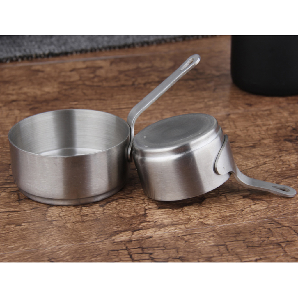 Mini Melk Pan Non-stick Rvs Steelpan Kaas Pot Chocolade Gesmolten Verwarming Pot Keuken Kookgerei Zilver 50 Ml 100 Ml