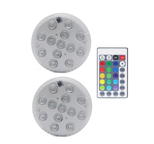 Flytande poollampor 16 färger dränkbara led-lampor med magnet och sugkopp dammfontän undervattensled nattlampa: 2 st