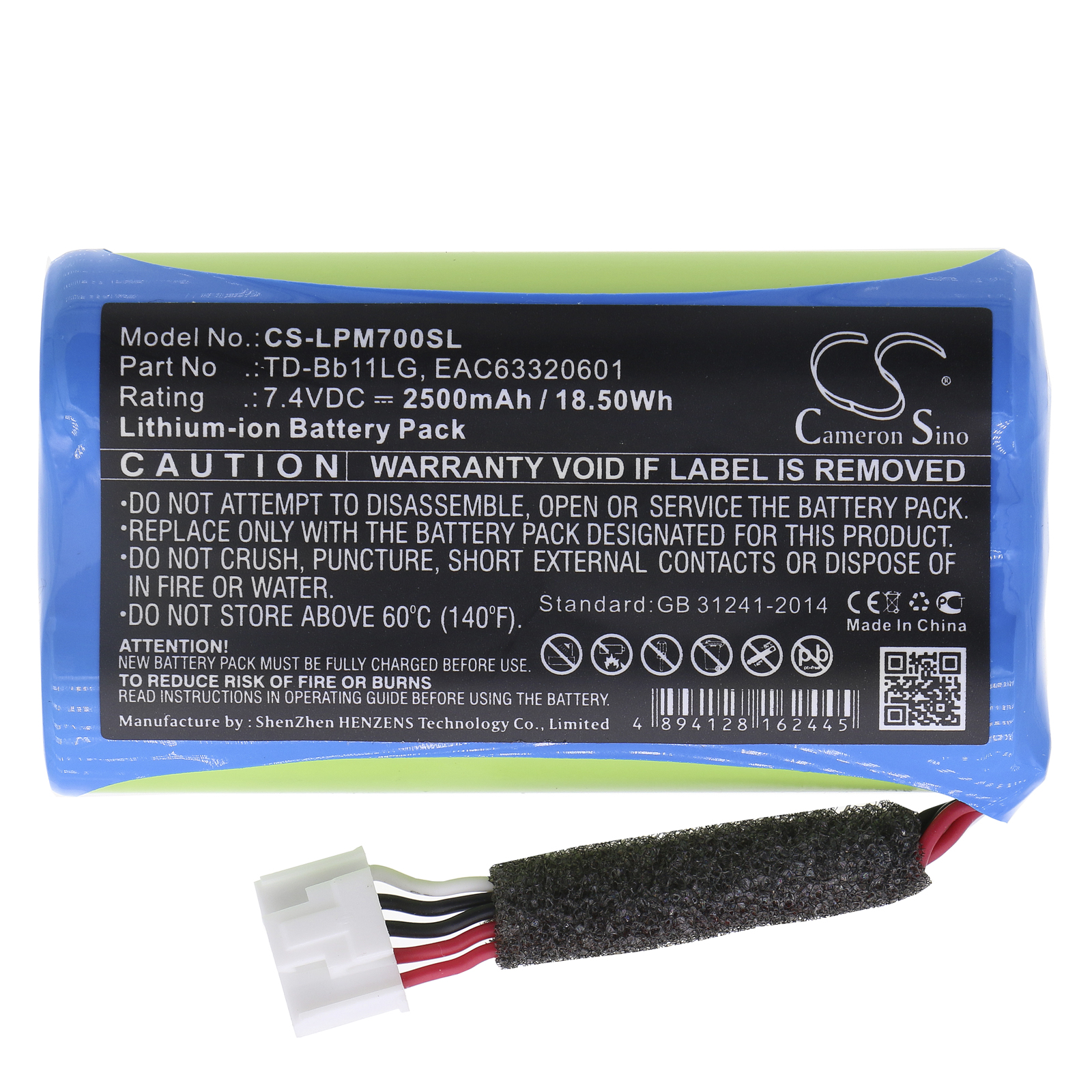 Batterie de haut-parleur pour LG Music Flow P7 NP7550 PJ9 PJS9W PJ9B PK7 Xboom Go PK7 EAC 63320601 EAC 63918901 TD-Bb11LG