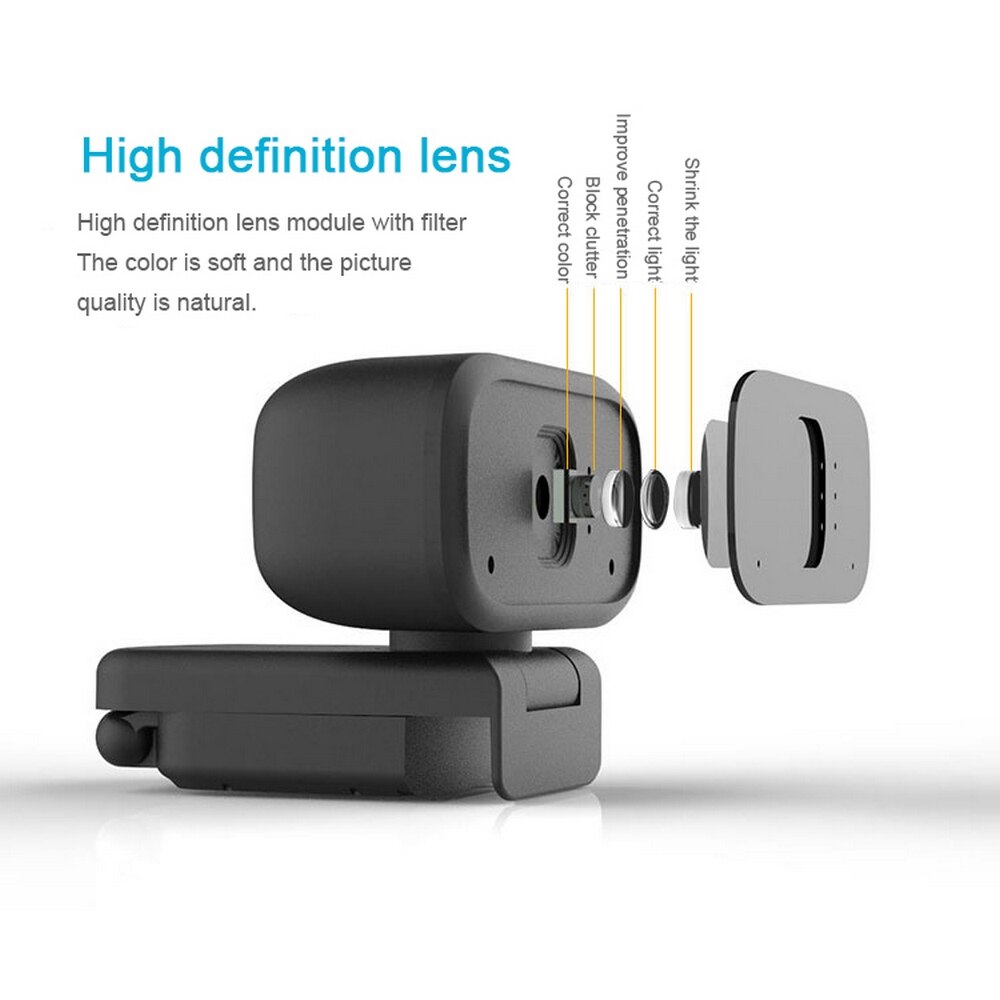 Hd USB2.0 Webcam Camera Pc Digitale Draaibaar Computer Laptop Auto Camera Video-opname Video Vergadering Online Conferentie