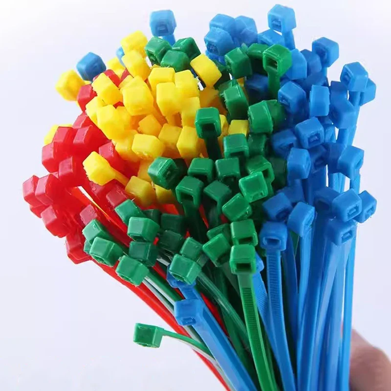 Cabos de náilon de plástico zip laços multi-purpose auto travamento cabo laços cinta fixação laço reutilizável fio envoltório para escritório em casa