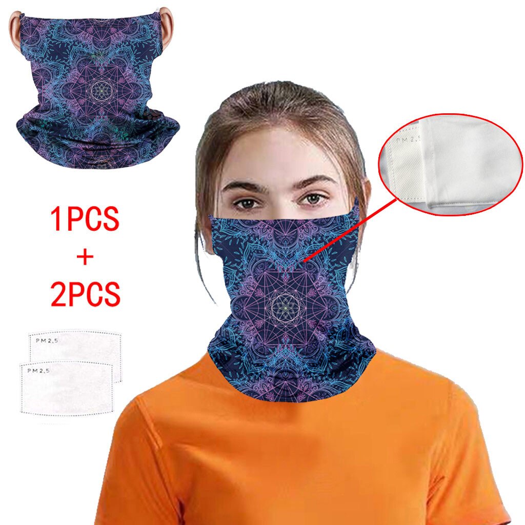 Face Cover Hiking Scarves Magic Scarf Outdoor Cycling Headwear Protection Neck Bandana Sport Tube UV Funny Print Scarf Scarves: F