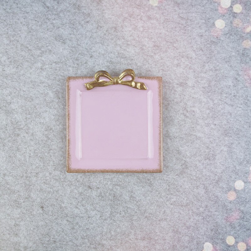 1PCS Strik Hars vierkante Platen Decoratie Ambachten Snack candy cake opbergvak Ringen Sieraden schotel Snack schotel voor bruiloft: Violet