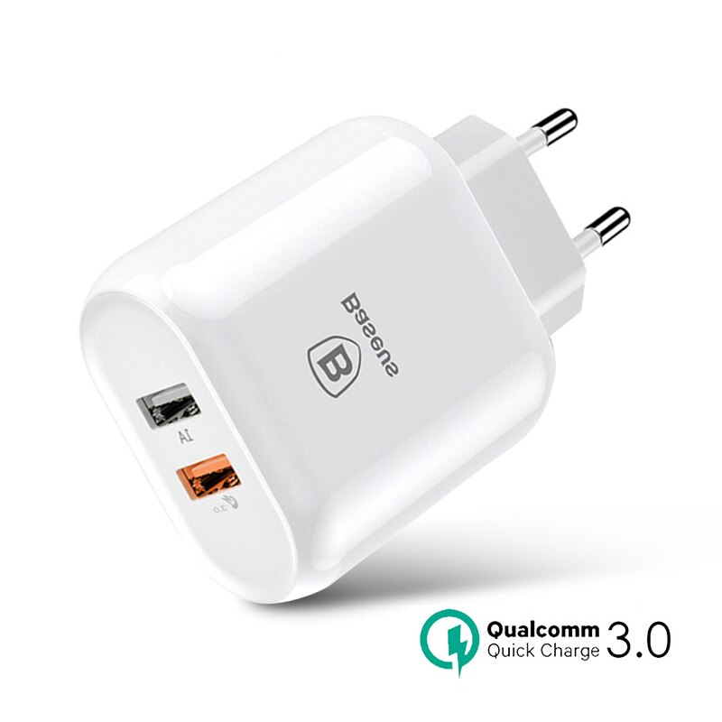 Baseus 23W Usb Charger Quick Charge 3.0 Snelle Telefoon Oplader Draagbare Reizen Adapter Wall Charger Qc 3.0 Voor Xiaomi samsung Huawei: Default Title