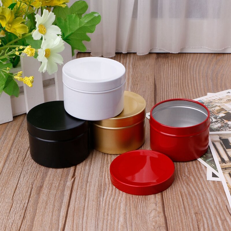 50ml mini tin te opbevaring boks rund metal sag bryllup favor arrangør container slik, smykke container