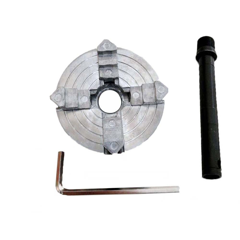 Fyra 4 käftchuck  z011a för metall mini svarv  m12 x 1mm gängad baksida 1.8 ~ 56mm/12 ~ 65mm mini spännband svarv tillbehör: 4 käftchuck kit
