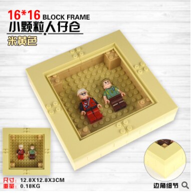 Dubbi Blocchi di Costruzione minifig Che Mostra Photo Frame no minifig Giocattoli ninjag0o Educativi Compatibile Con NOTA di MARCA per il regalo: 16-16 beige