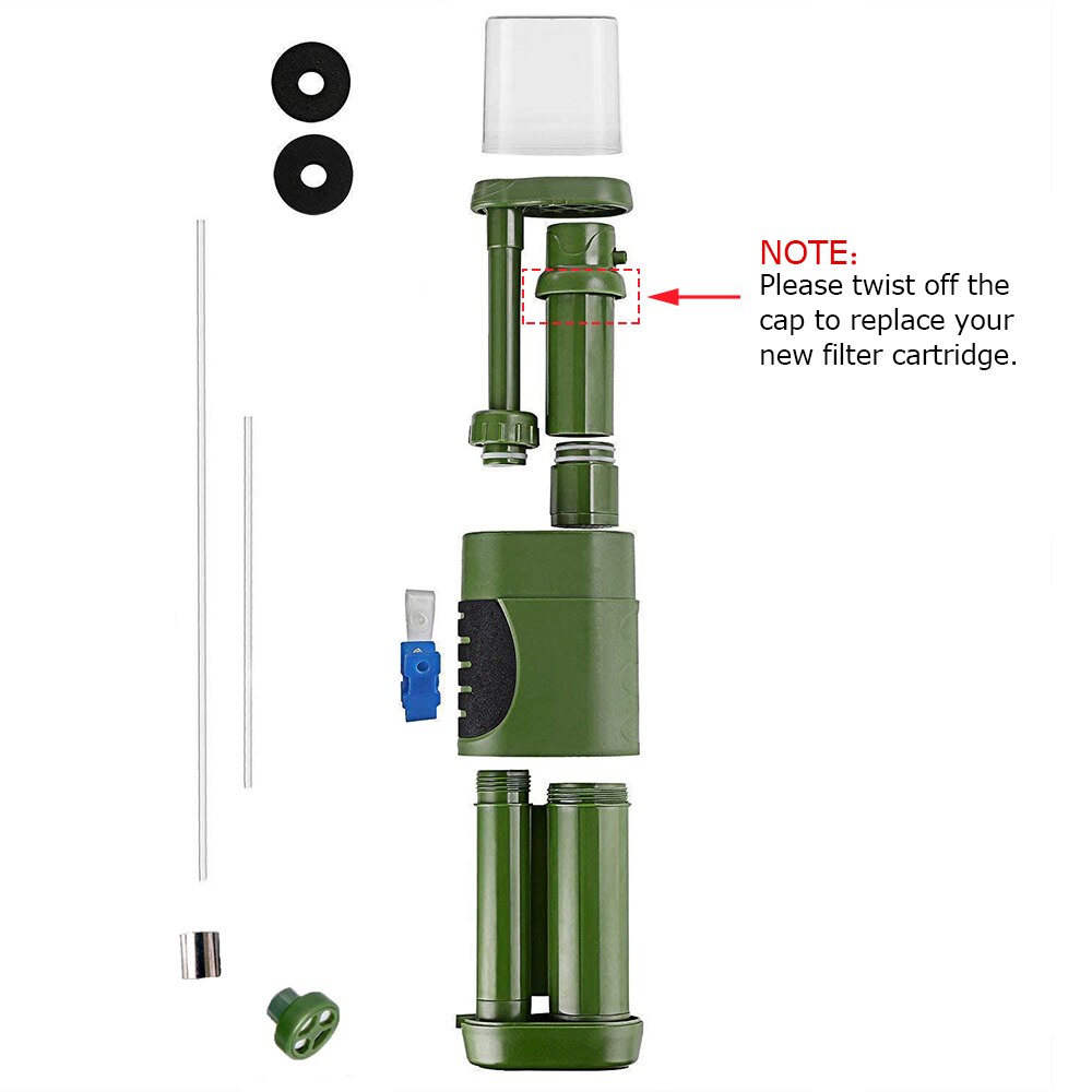 Min 5000L Outdoor Draagbare Water Filter Veiligheid Nood Waterzuiveraar Persoonlijke Filtratie Outdoor Activiteiten Water Filter