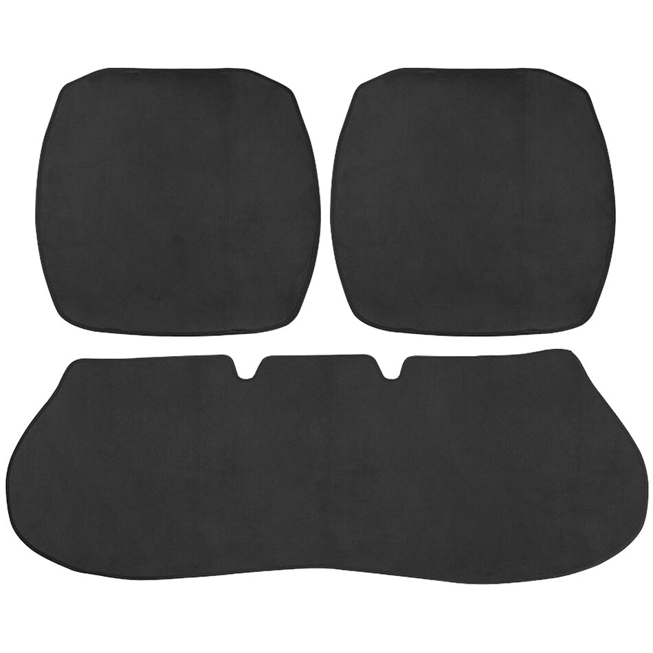 Car Seat Pad Cover for Tesla Model 3 Y S X Main Driver Co-pilot Front Rear Seat Cushion Covers Protector Interior Accessories: 3pcs Suit