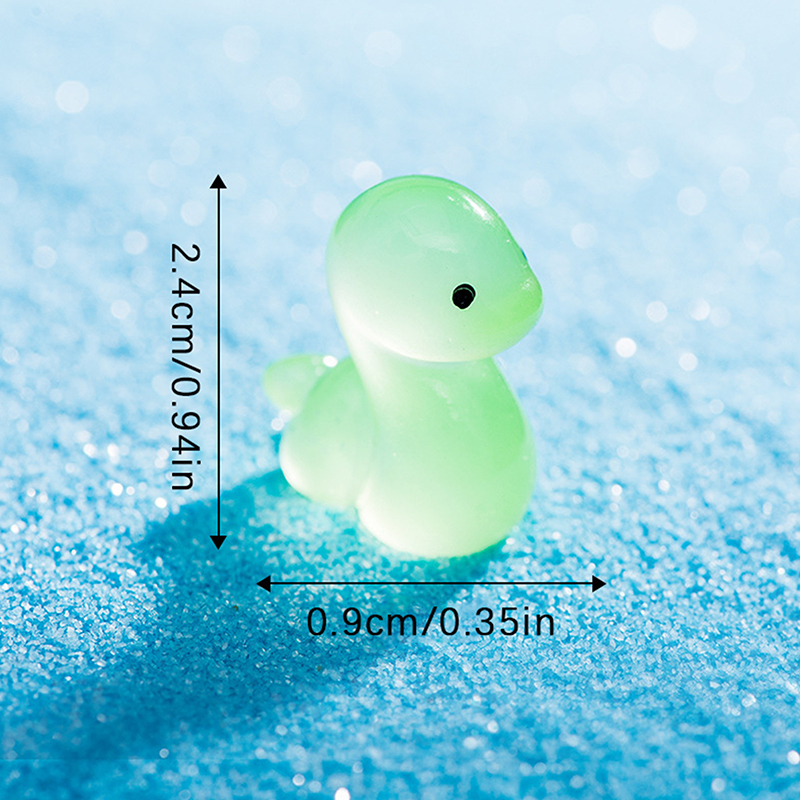 Lysende havdyr ornament mini glød dyr vedhæng mikro akvarium krabbe delfin blæksprutte dekoration landskab