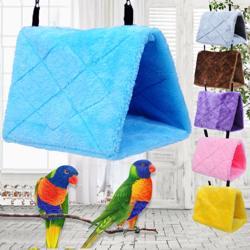 Cage à Hamster pour animal domestique, nid suspendu, perroquet, perruche, lit , hamac pour Rat, jouets pour l'hiver, nichoir, chalet